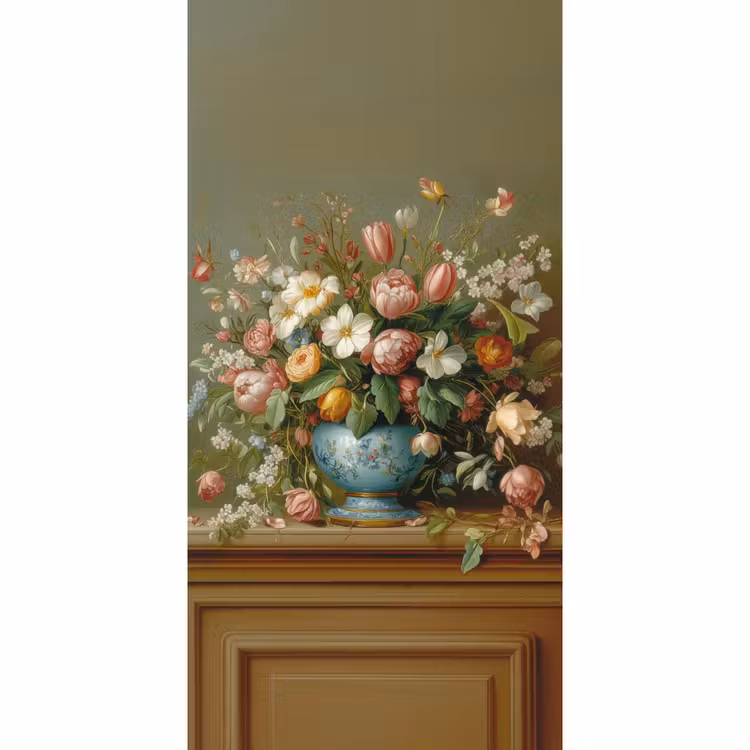 Behang - Vaas - Pastel - Kleuren - Bloemen — 2
