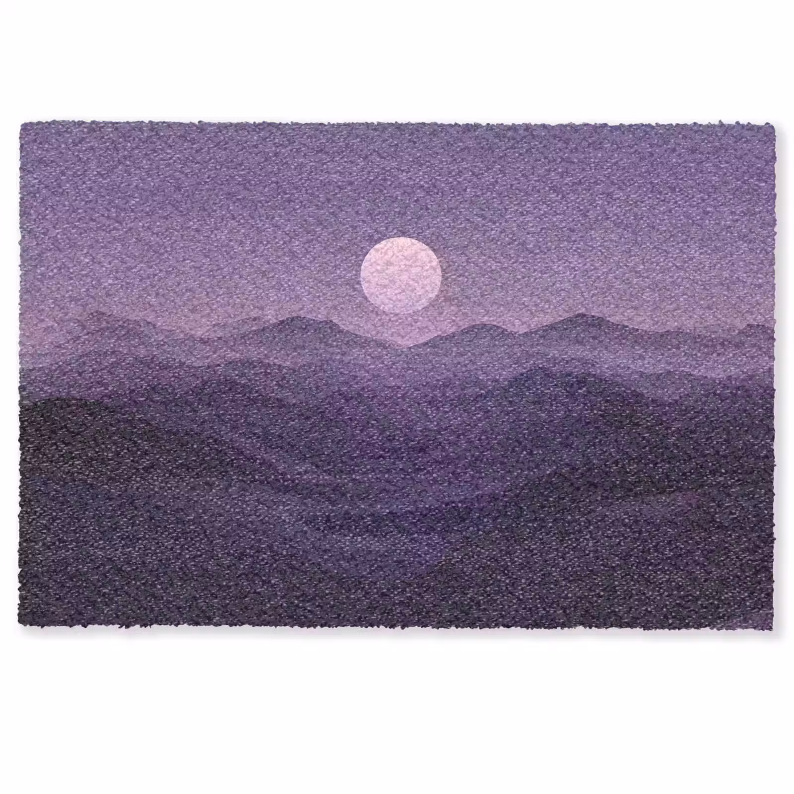 Deurmat - Heuvels - Paars - Mist - Zon — 1