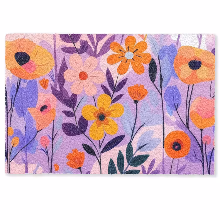 Deurmat - Bloemen - Kleurrijk - Bladeren — 1