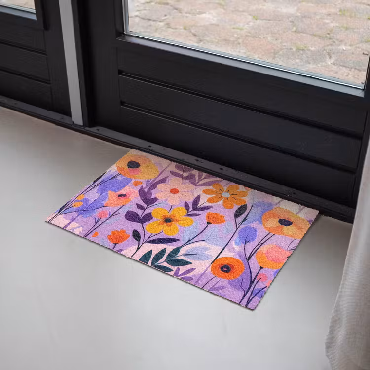 Deurmat - Bloemen - Kleurrijk - Bladeren — 2