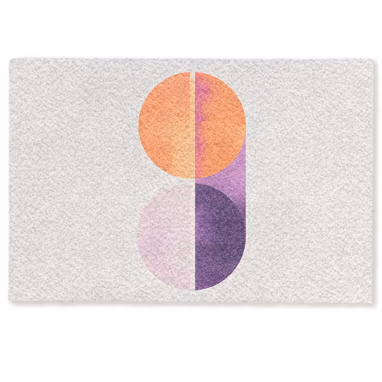 Deurmat - Cirkels - Abstract - Paars — 1