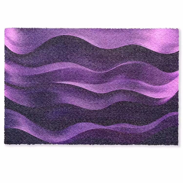 Deurmat - Golven - Abstract - Paars — 1