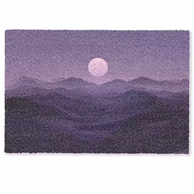 Deurmat - Heuvels - Paars - Mist - Zon — 1