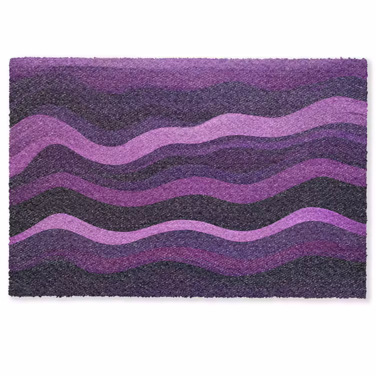 Deurmat - Lijnen - Golven - Paars - Abstract — 1