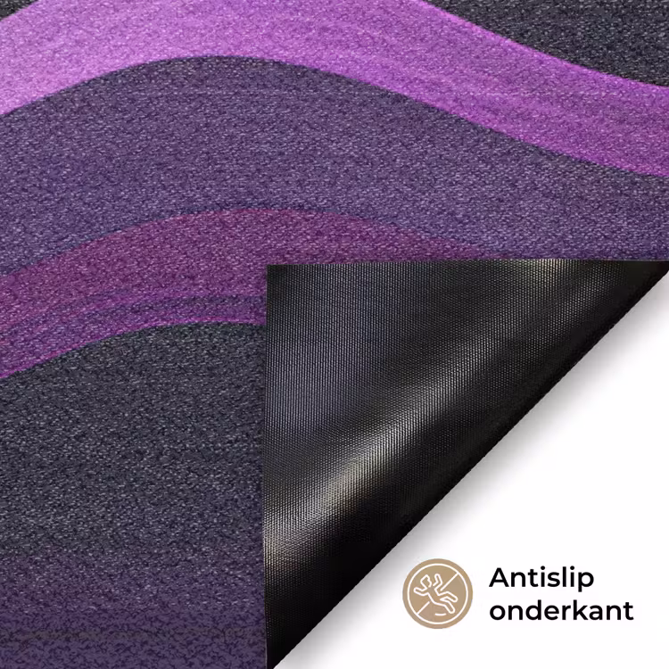 Deurmat - Lijnen - Golven - Paars - Abstract — 6