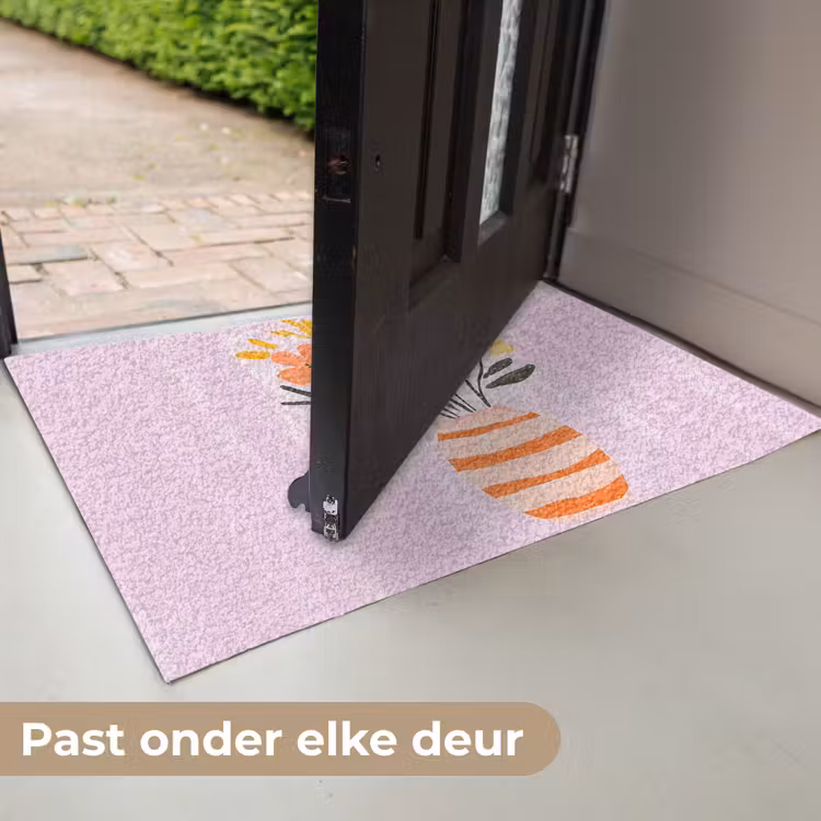 Deurmat - Vaas - Gestreept - Bloemen - Oranje — 7