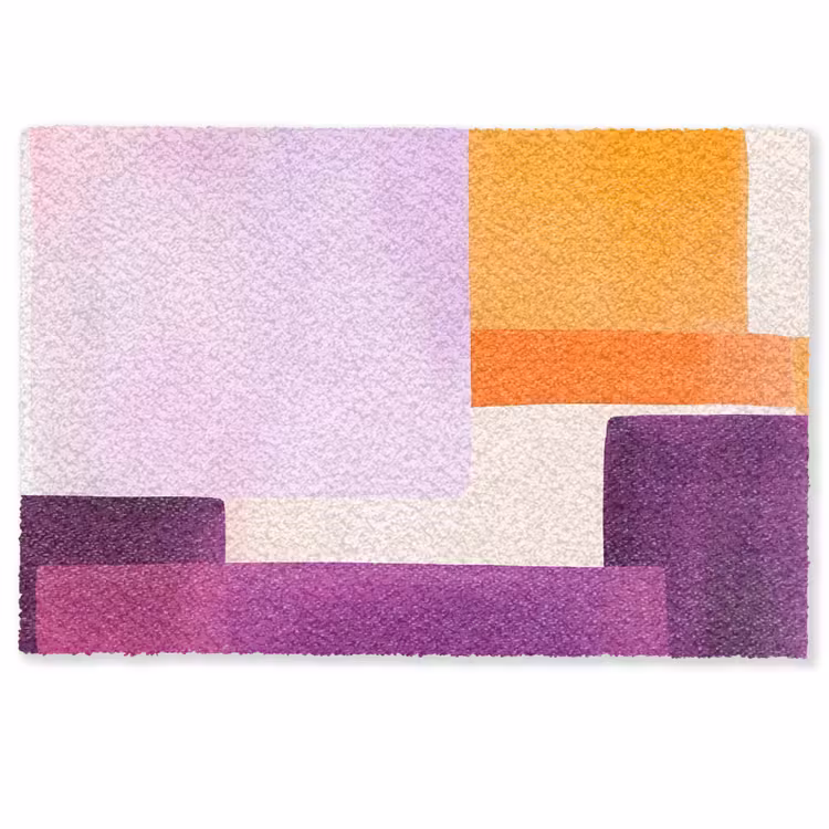Deurmat - Vlakken - Abstract - Rechthoekig - Oranje — 1