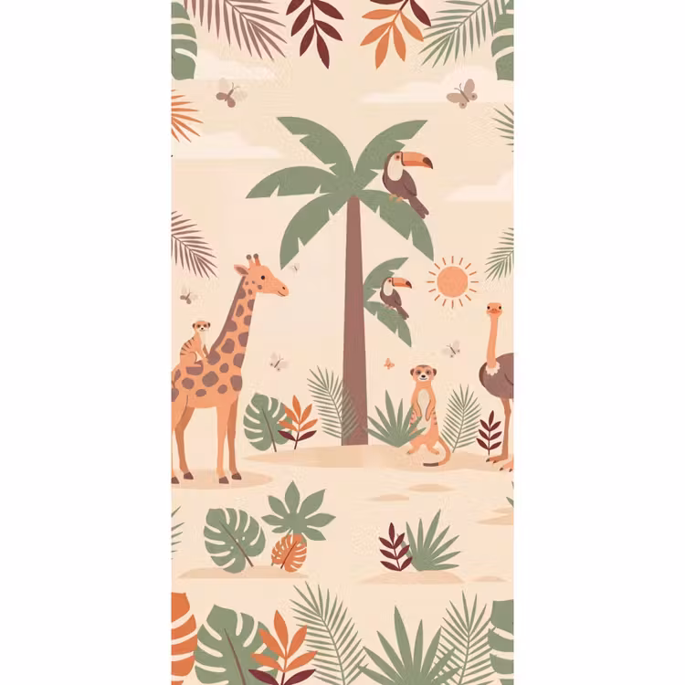 Behang - Dieren - Tropisch - Safari - Kleurrijk — 2
