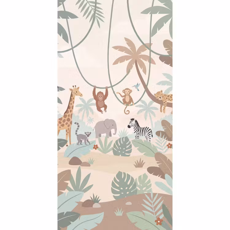 Behang - Jungle - Dieren - Groen β 2