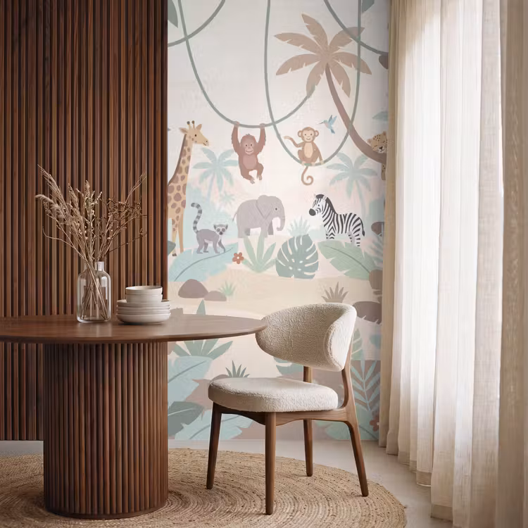 Behang - Jungle - Dieren - Groen β 4