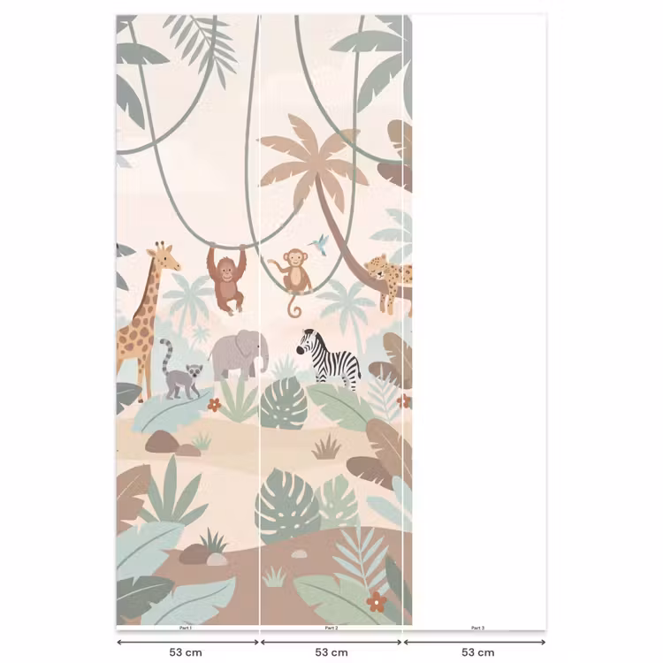 Behang - Jungle - Dieren - Groen β 6