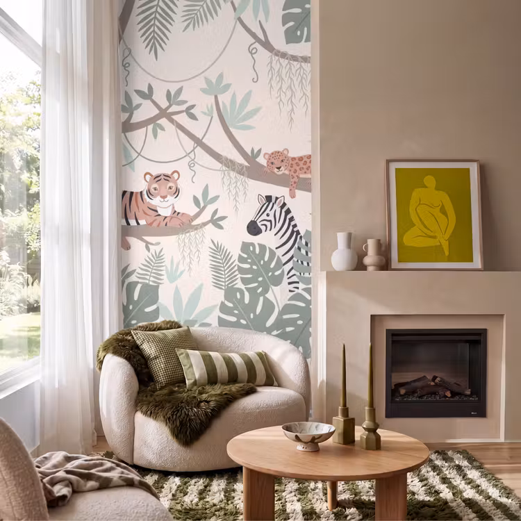 Behang - Jungle - Rustiek - Pastel β 1