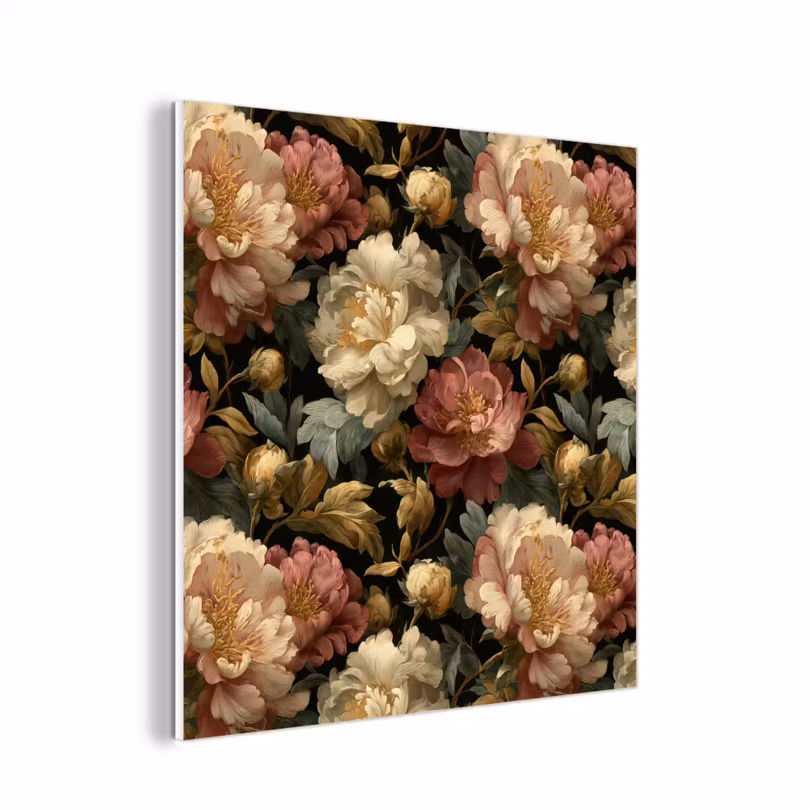 Forex - Bloemen - Barok - Patroon - Roze - Crème — 1