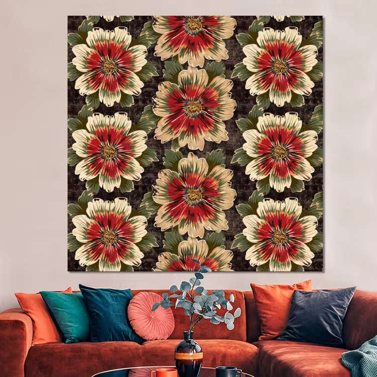 Forex - Bloemen - Klassiek - Patroon - Rood — 3
