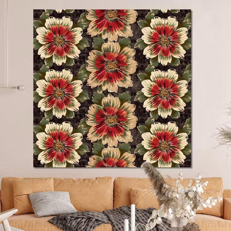 Forex - Bloemen - Klassiek - Patroon - Rood — 4