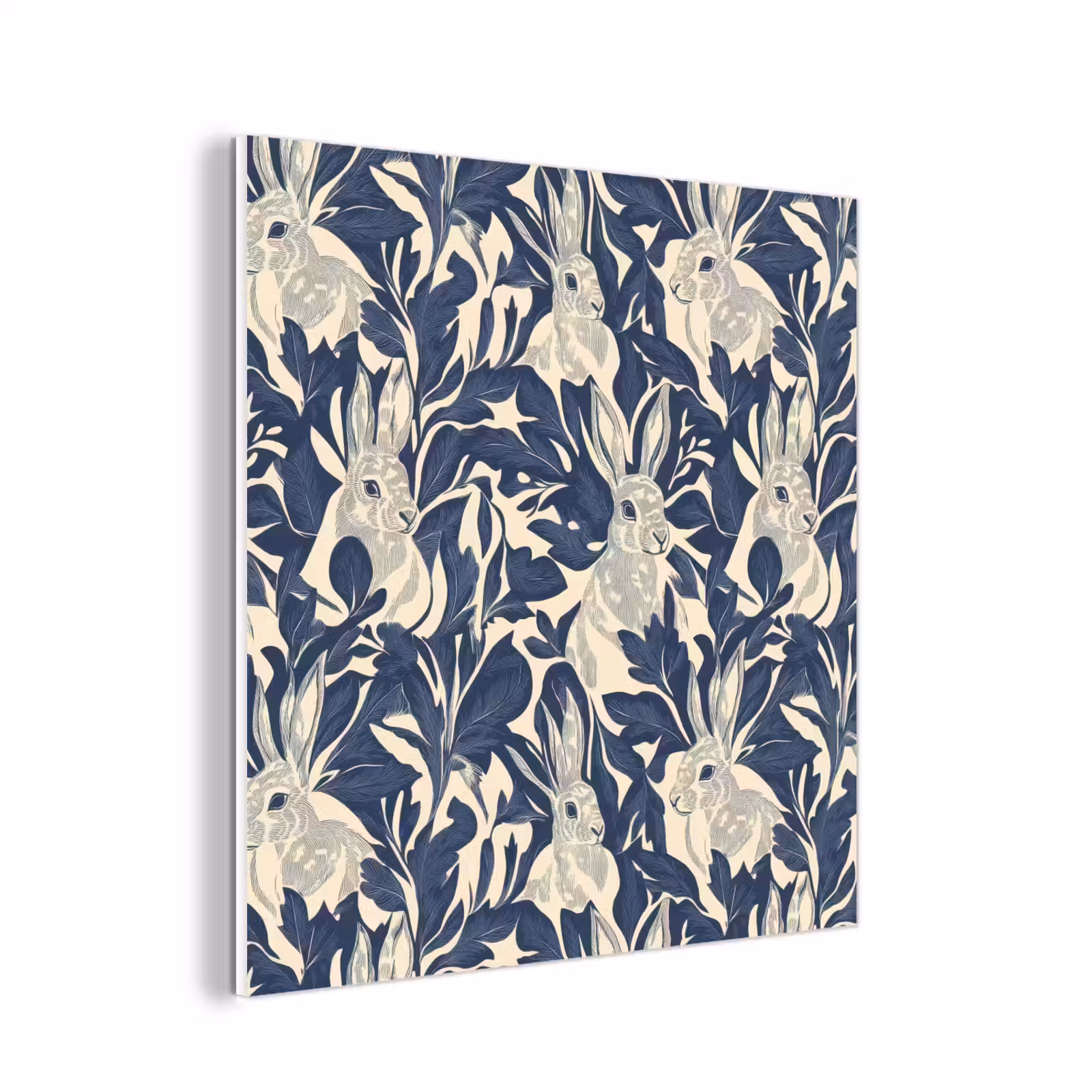 Forex - Hazen - Bladeren - Patroon - Blauw - Beige — 1