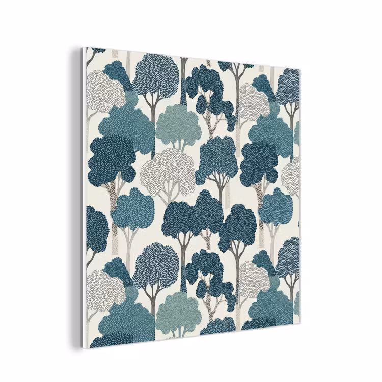 Forex - Modern - Bomen - Bos - Patroon - Blauw — 1