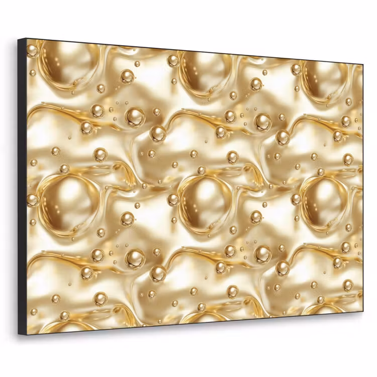 Art Frame - Vloeibaar - Druppels - Goud — 1