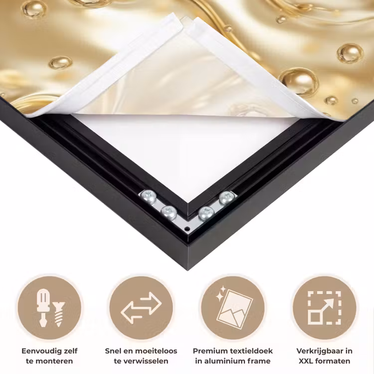 Art Frame - Vloeibaar - Druppels - Goud — 4