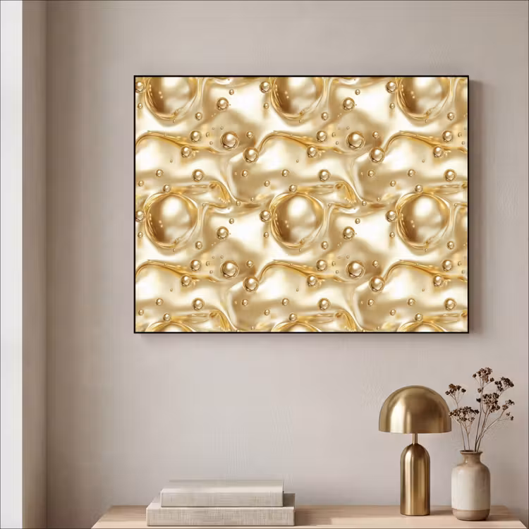 Art Frame - Vloeibaar - Druppels - Goud — 5