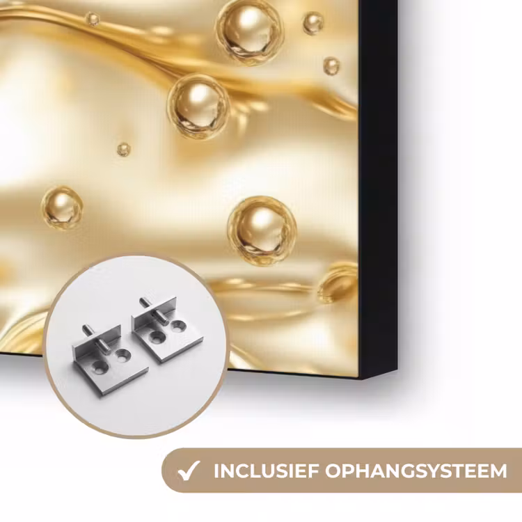 Art Frame - Vloeibaar - Druppels - Goud — 6