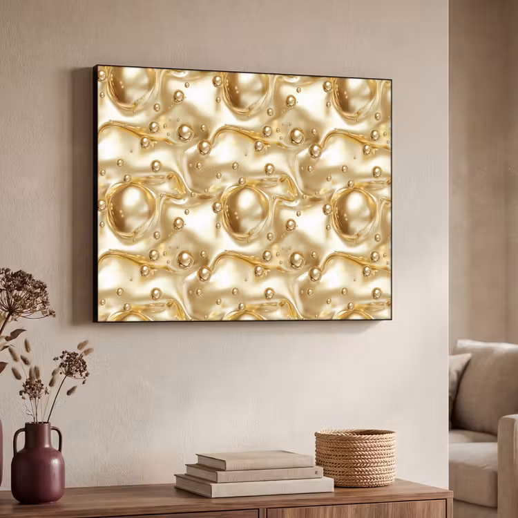 Art Frame - Vloeibaar - Druppels - Goud — 7