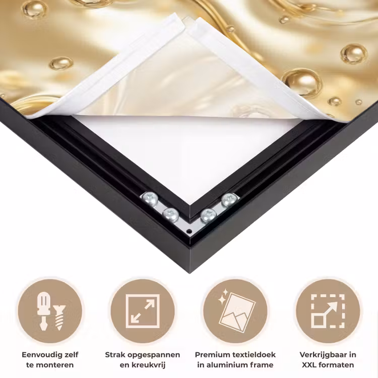 Art Frame - Vloeibaar - Druppels - Goud — 8