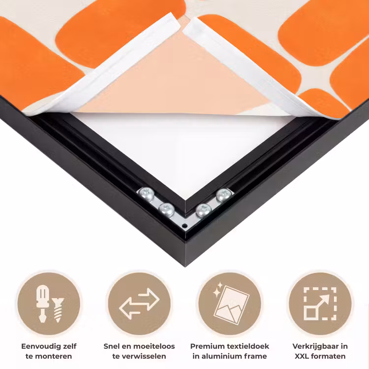 Art Frame - Patroon - Retro - Oranje — 4