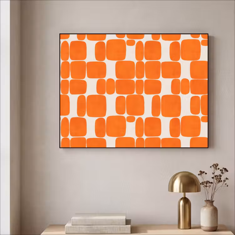 Art Frame - Patroon - Retro - Oranje — 5