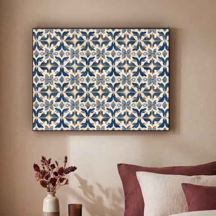 Art Frame - Tegel - Patroon - Blauw - Beige — 3