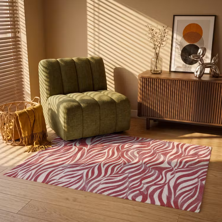 Vloerkleed - Golvende vormen - Abstract - Rood — 2