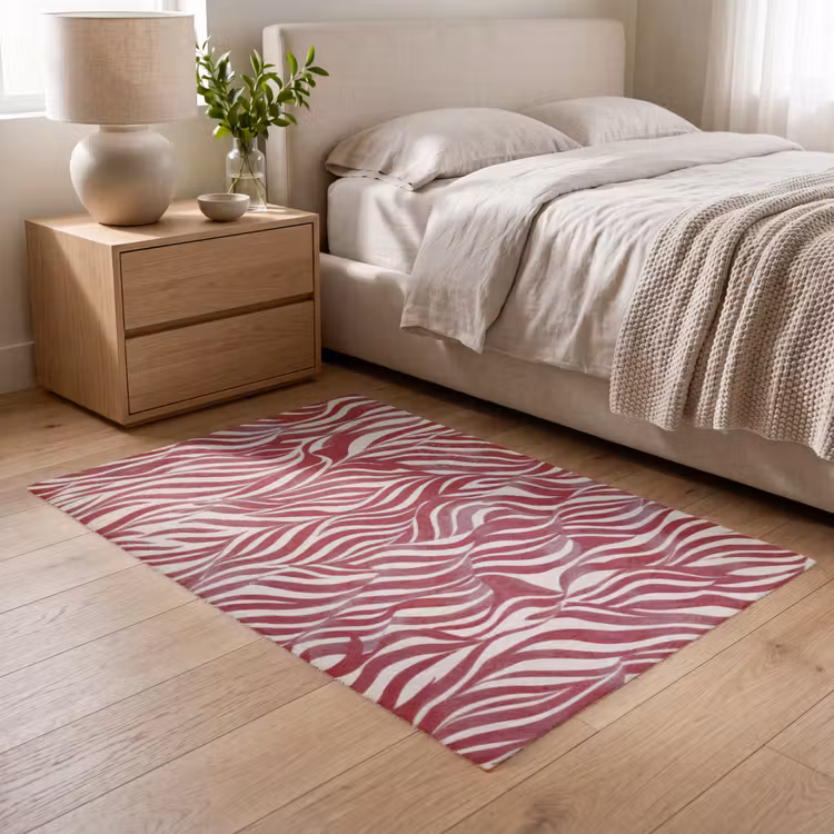 Vloerkleed - Golvende vormen - Abstract - Rood — 5