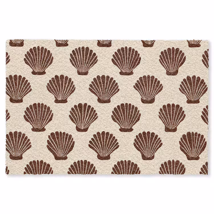 Vloerkleed - Schelpen - Bruin - Patroon — 1