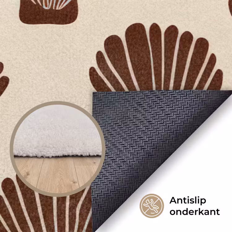 Vloerkleed - Schelpen - Bruin - Patroon — 4