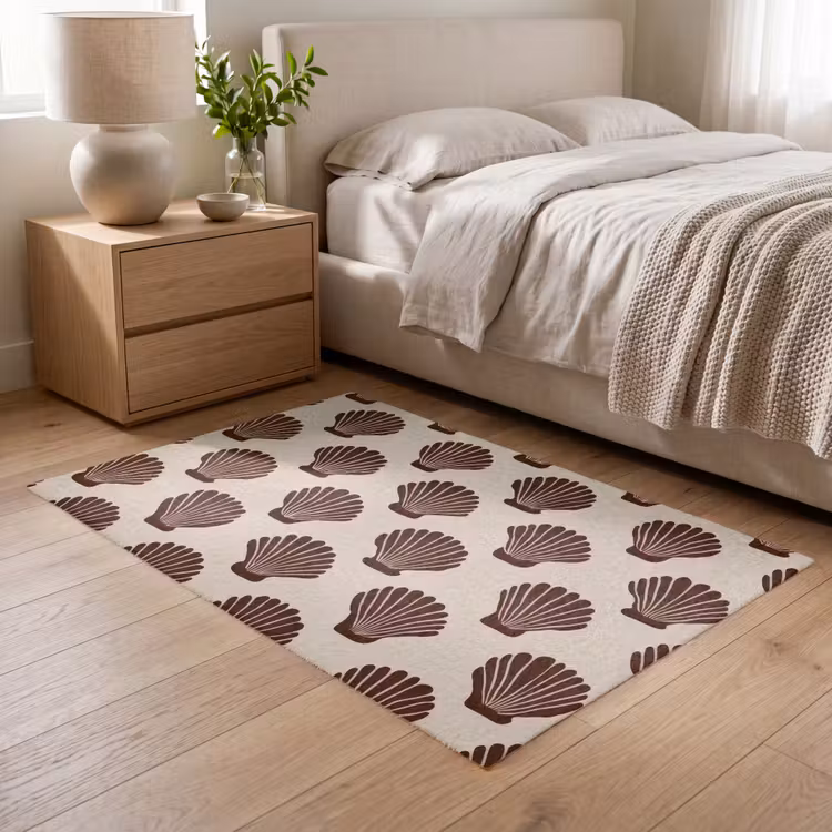 Vloerkleed - Schelpen - Bruin - Patroon — 5