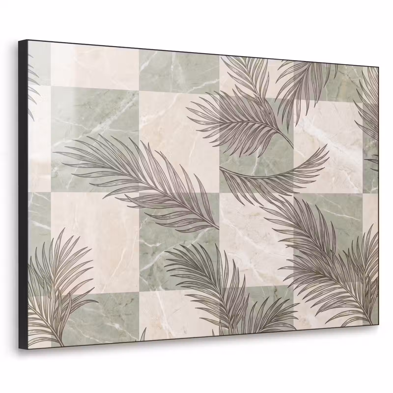 Art Frame - Planten - Bladeren - Marmer - Modern - Groen — 1