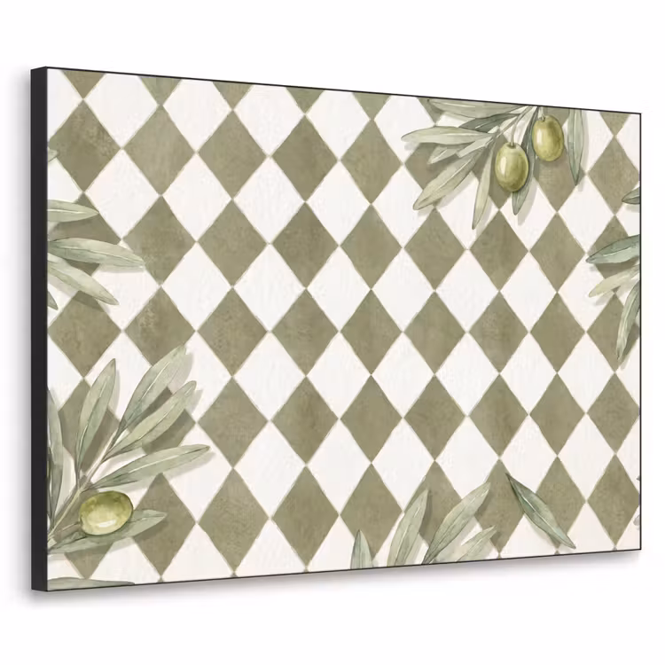 Art Frame - Plant - Olijftakken - Waterverf - Mediterraan - Groen — 1