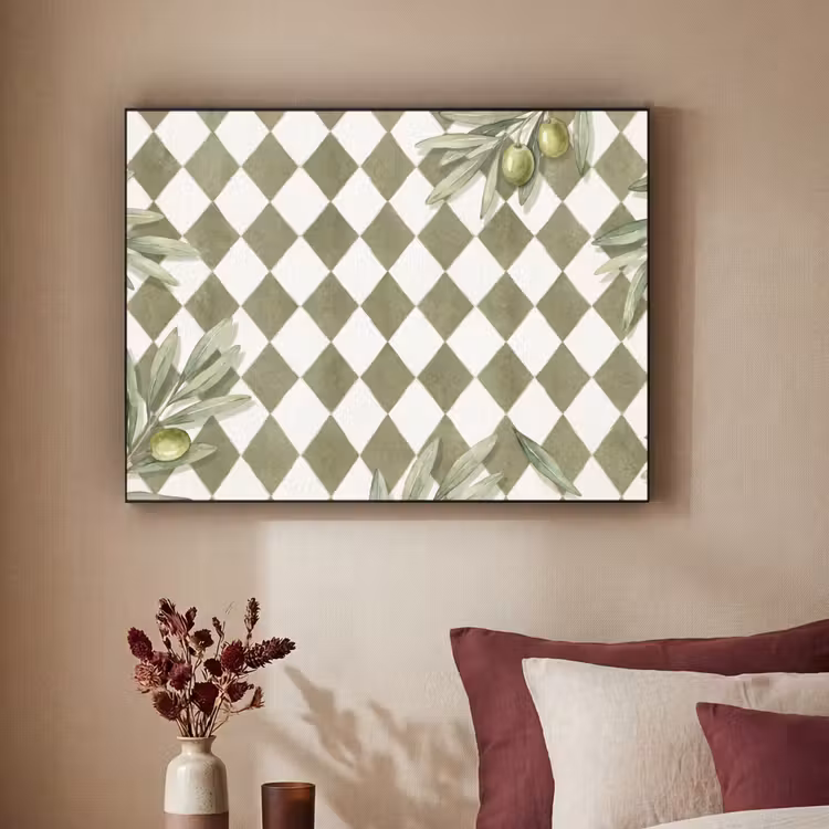 Art Frame - Plant - Olijftakken - Waterverf - Mediterraan - Groen — 3