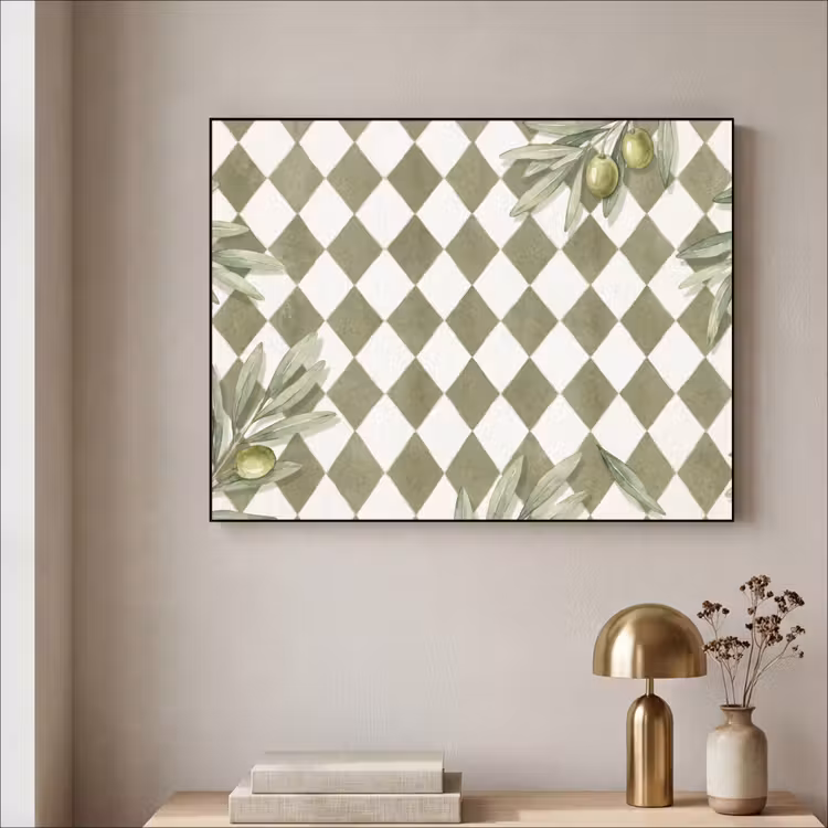 Art Frame - Plant - Olijftakken - Waterverf - Mediterraan - Groen — 5