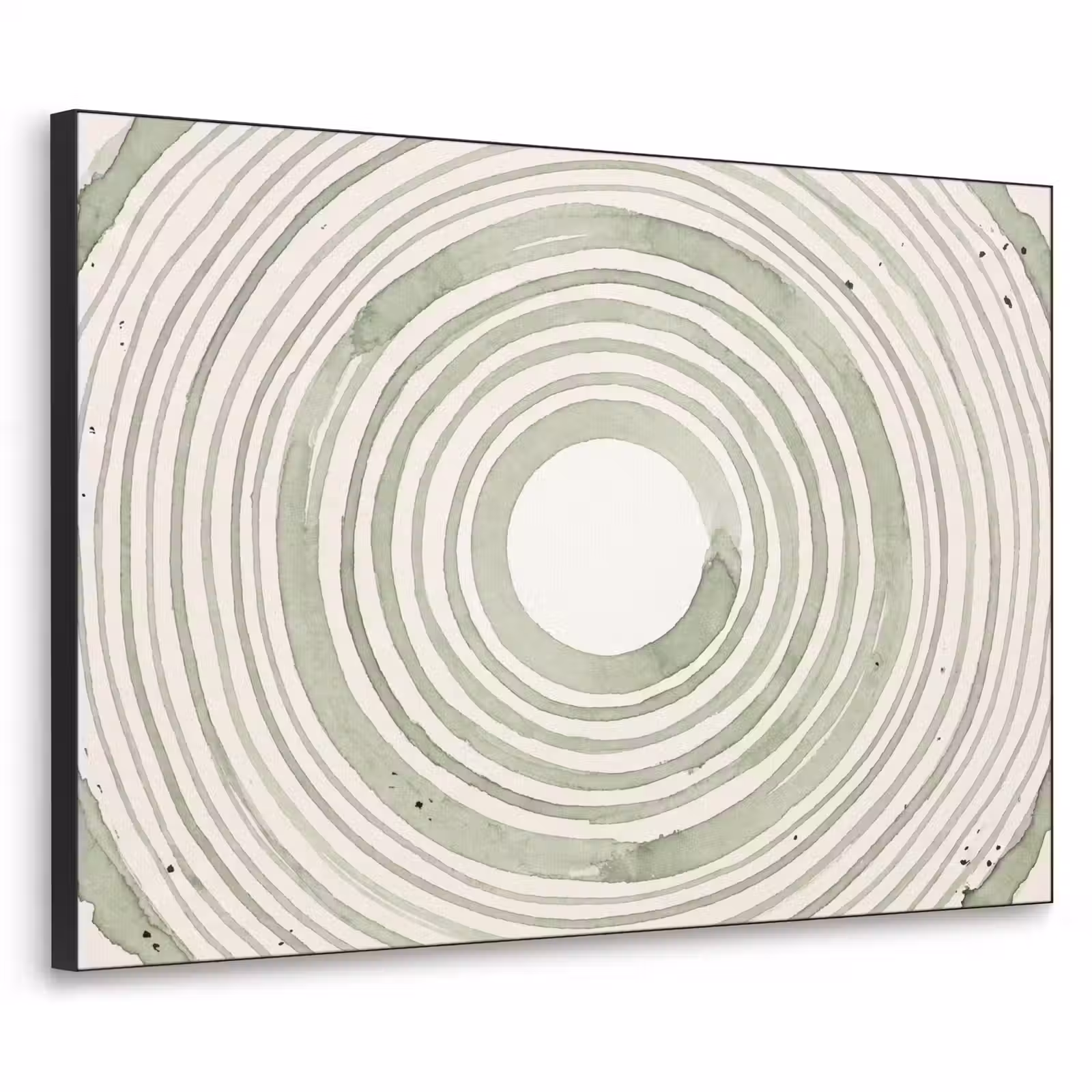 Art Frame - Abstractie - Cirkels - Waterverf - Groen - Modern — 1