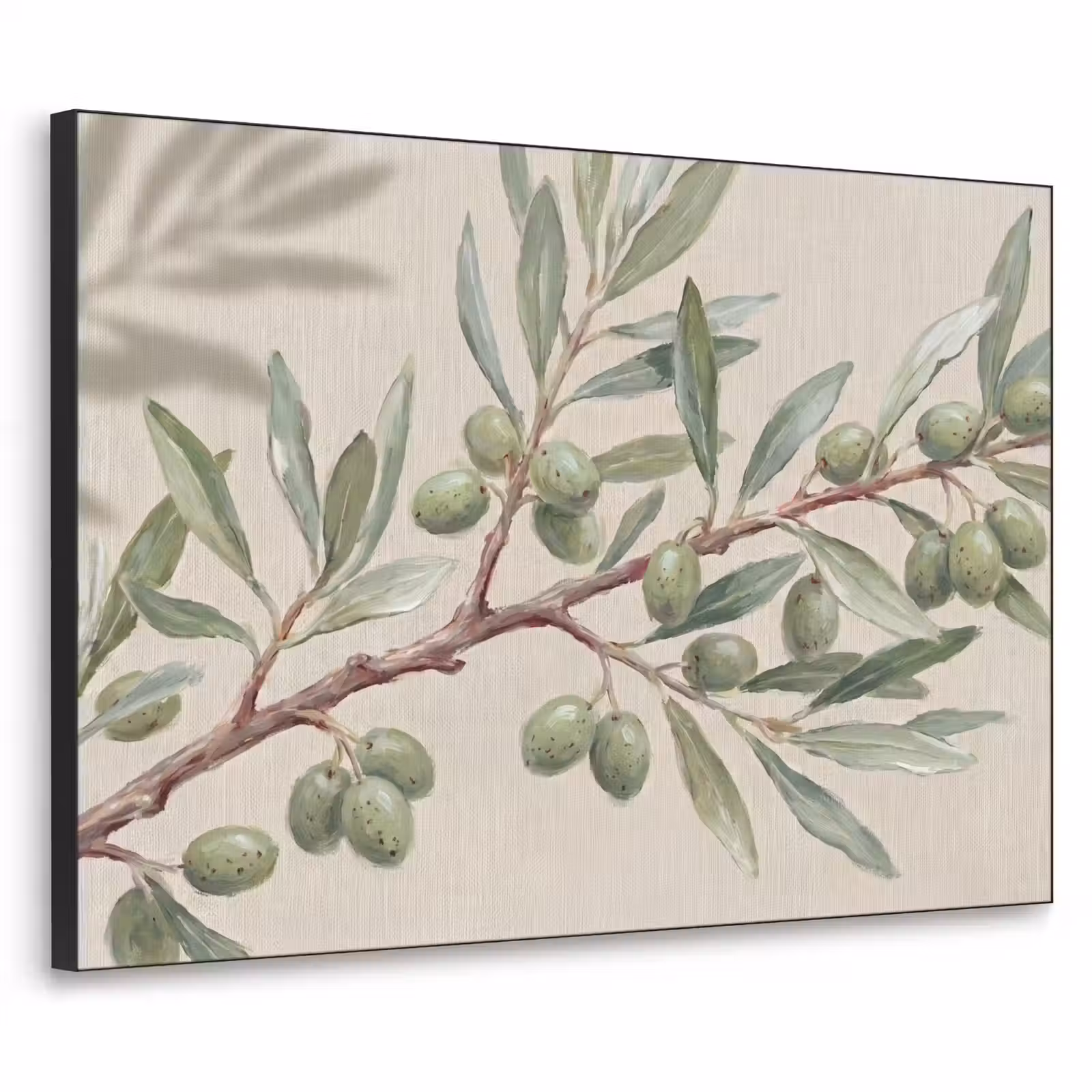 Art Frame - Olijftak - Bladeren - Natuur - Groen - Beige — 1