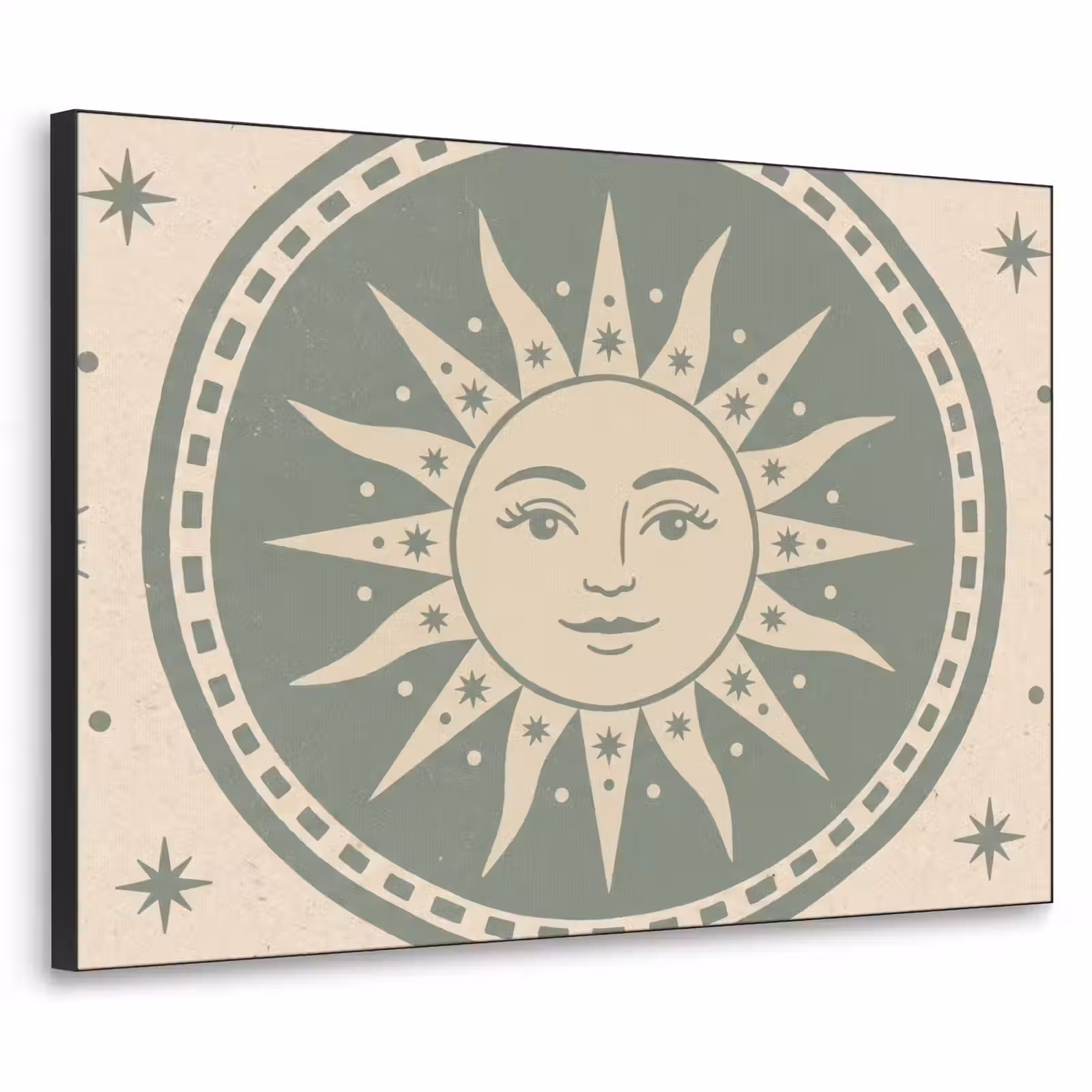 Art Frame - Zon - Sterren - Astrologie - Vintage - Groen — 1