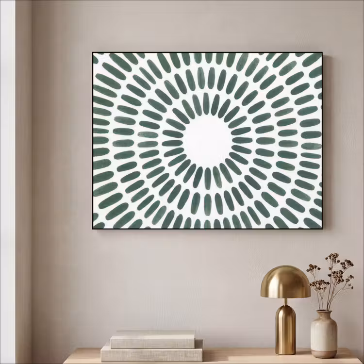 Art Frame - Abstract - Cirkel - Patroon - Modern - Groen — 5