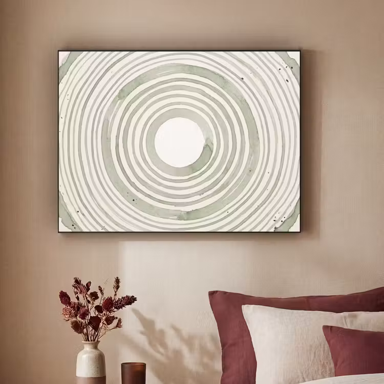 Art Frame - Abstractie - Cirkels - Waterverf - Groen - Modern — 3
