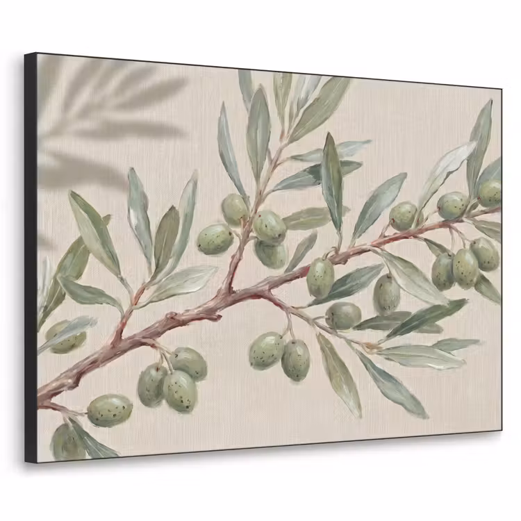 Art Frame - Olijftak - Bladeren - Natuur - Groen - Beige — 1