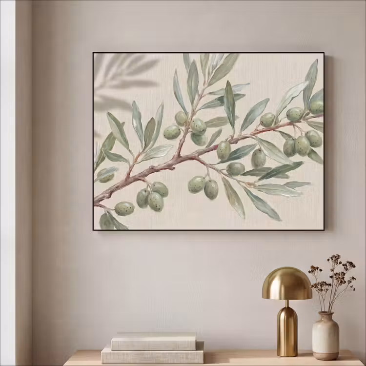 Art Frame - Olijftak - Bladeren - Natuur - Groen - Beige — 5