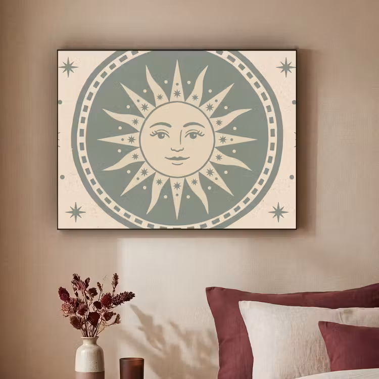 Art Frame - Zon - Sterren - Astrologie - Vintage - Groen — 3