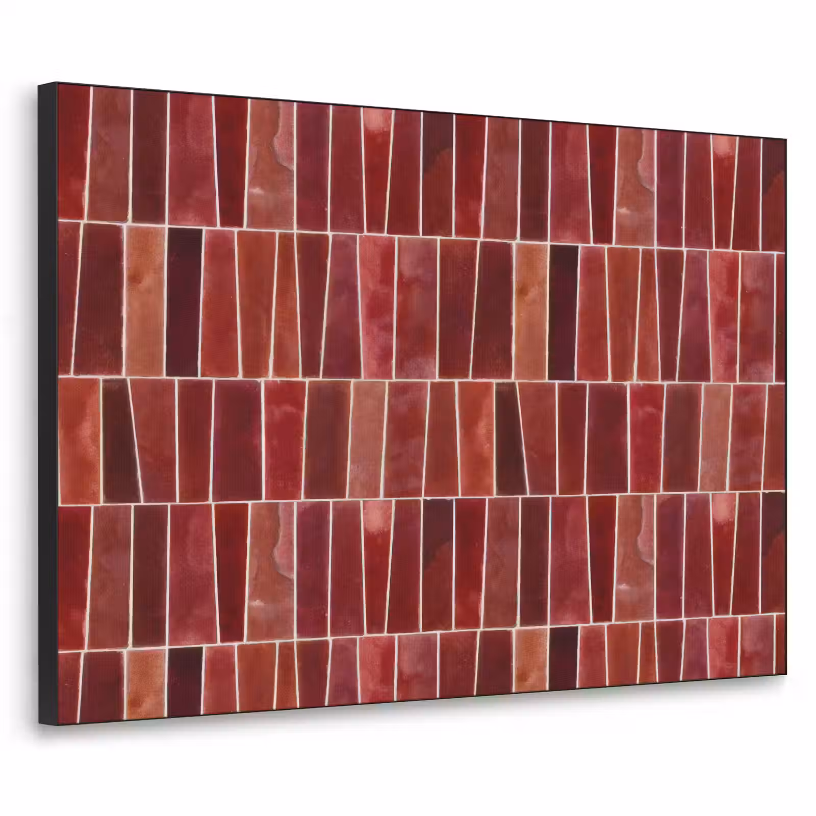 Art Frame - Tegels - Modern - Structuur - Dieprood — 1