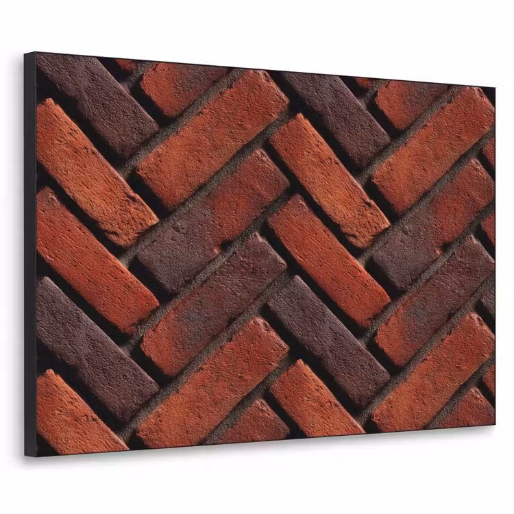 Art Frame - Bakstenen - Visgraat - Structuur - Roodbruin — 1