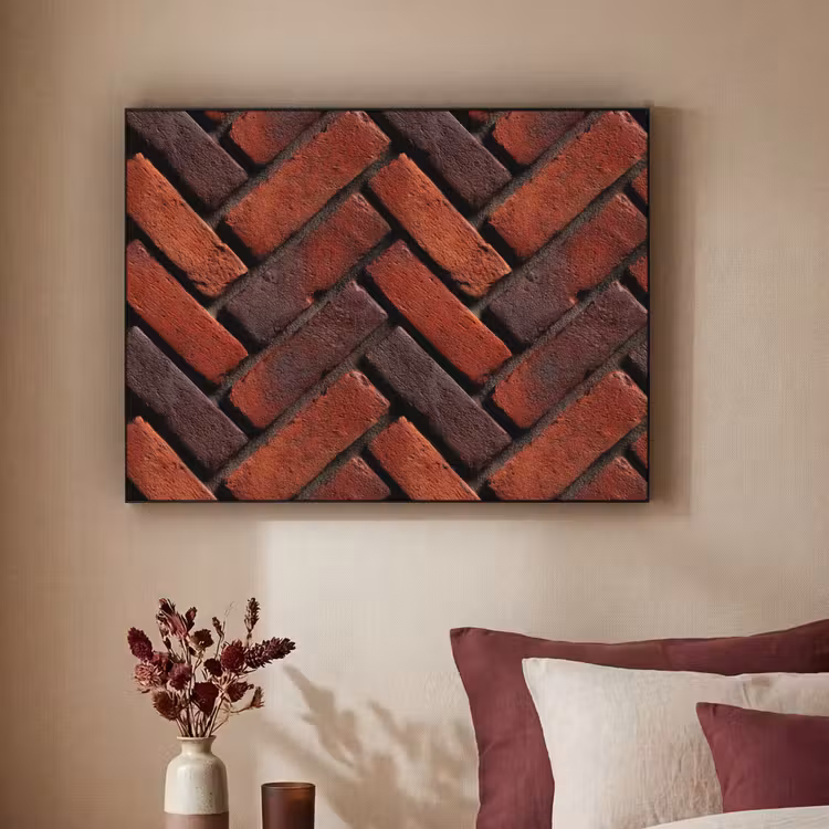 Art Frame - Bakstenen - Visgraat - Structuur - Roodbruin — 3